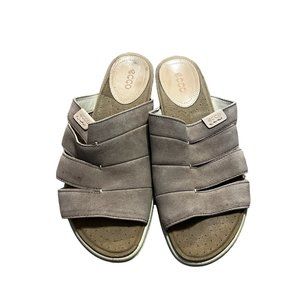 Ecco suede slide on sandals